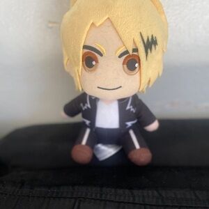 Anime Plush Doll with Black and Yellow Outfit